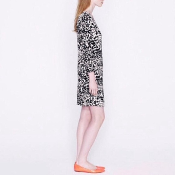 J. Crew Jules Shift Dress in Snowcat Print Size 0 - Picture 2 of 8